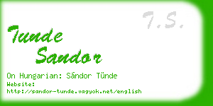 tunde sandor business card