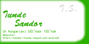 tunde sandor business card